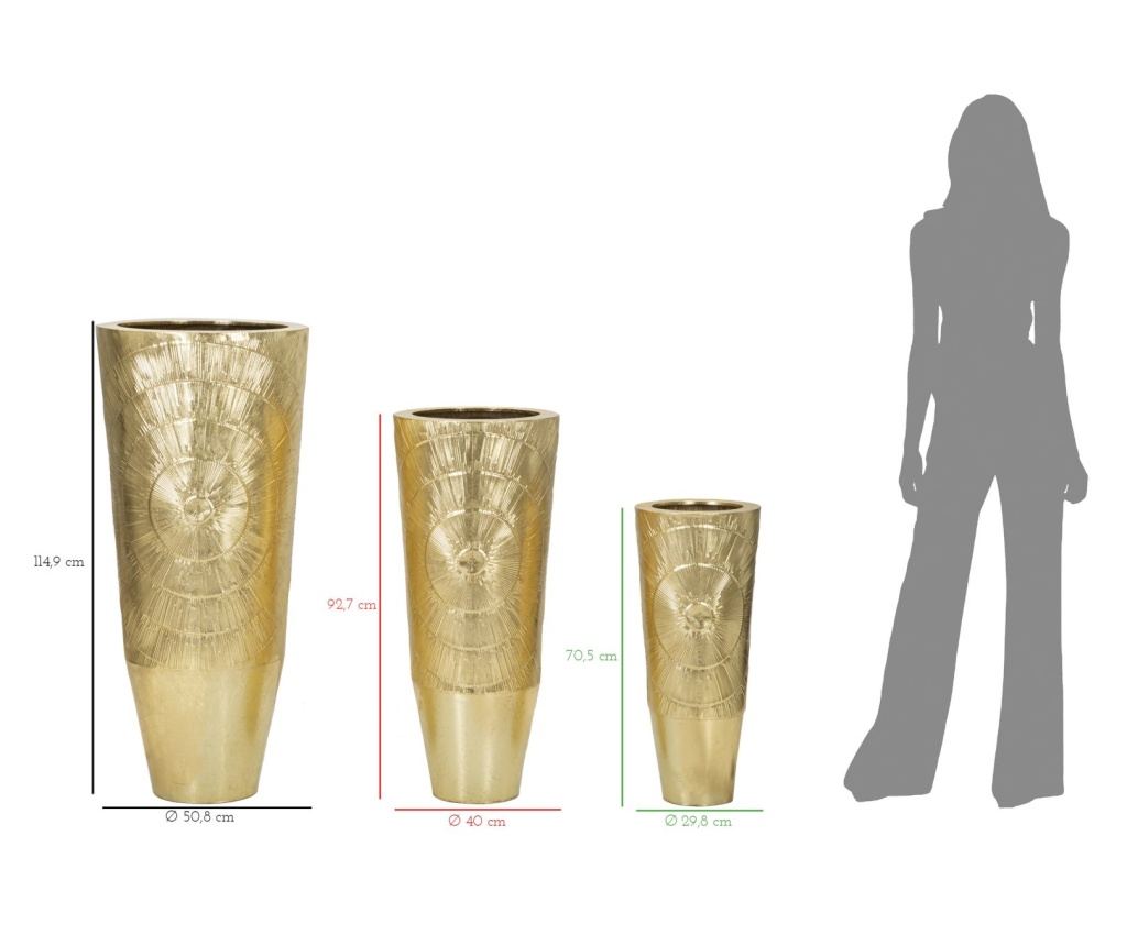 Vaza Goldy Gold 51 cm (3 kom) - 13