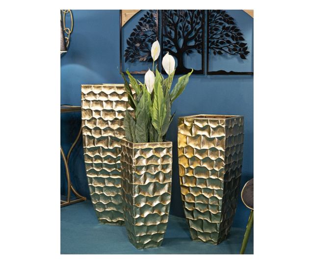 Držač za vazu Glody set 3 kom cm 38x38x94-30,5x30,5x76-23x23x63