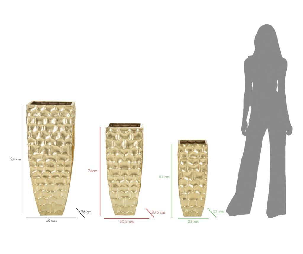 Vaza Gloty Gold 38 cm (3 kom) - 7