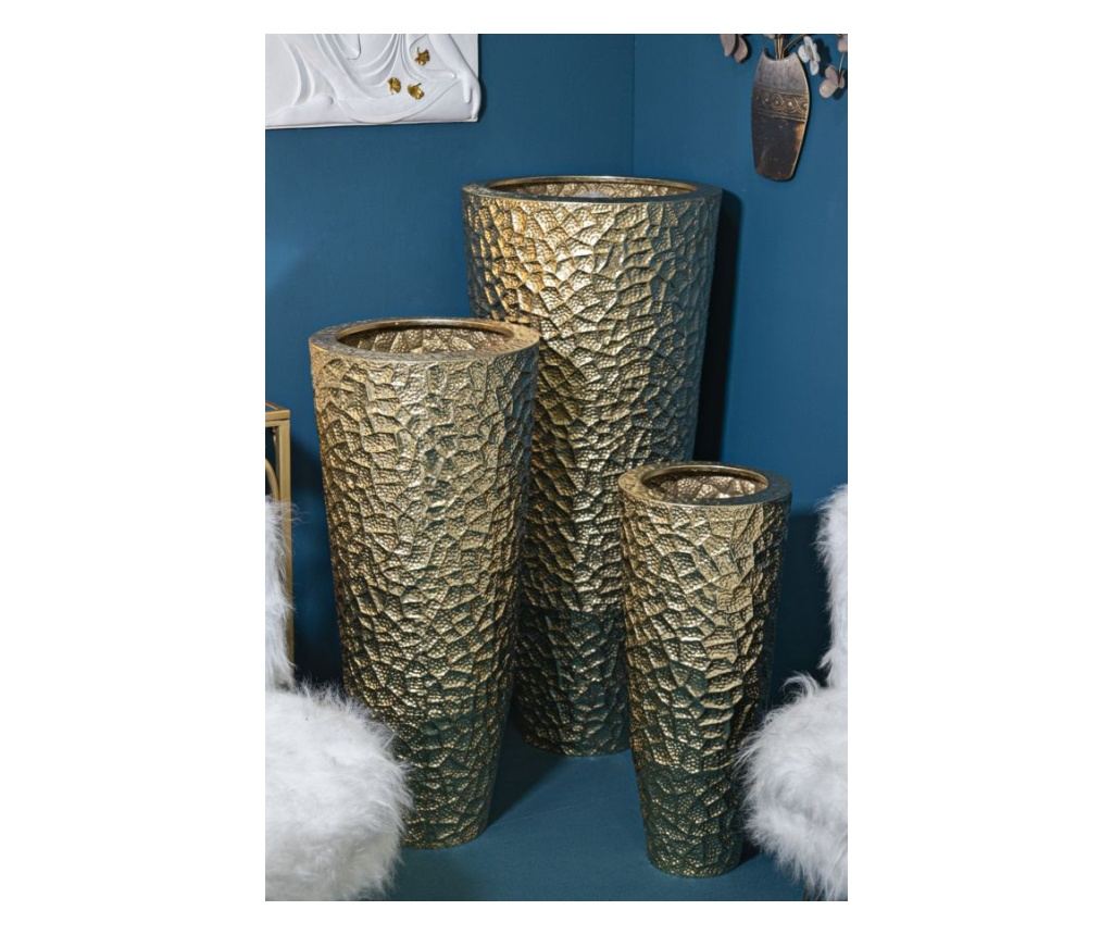 Vaza Staklena Zlatna 51 cm (3 kom) - 6