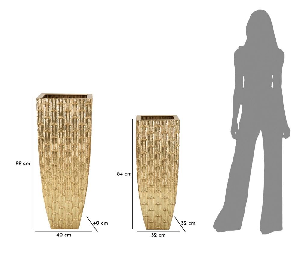 Vaza Gliss zlatna 40 cm (2 kom) - 13