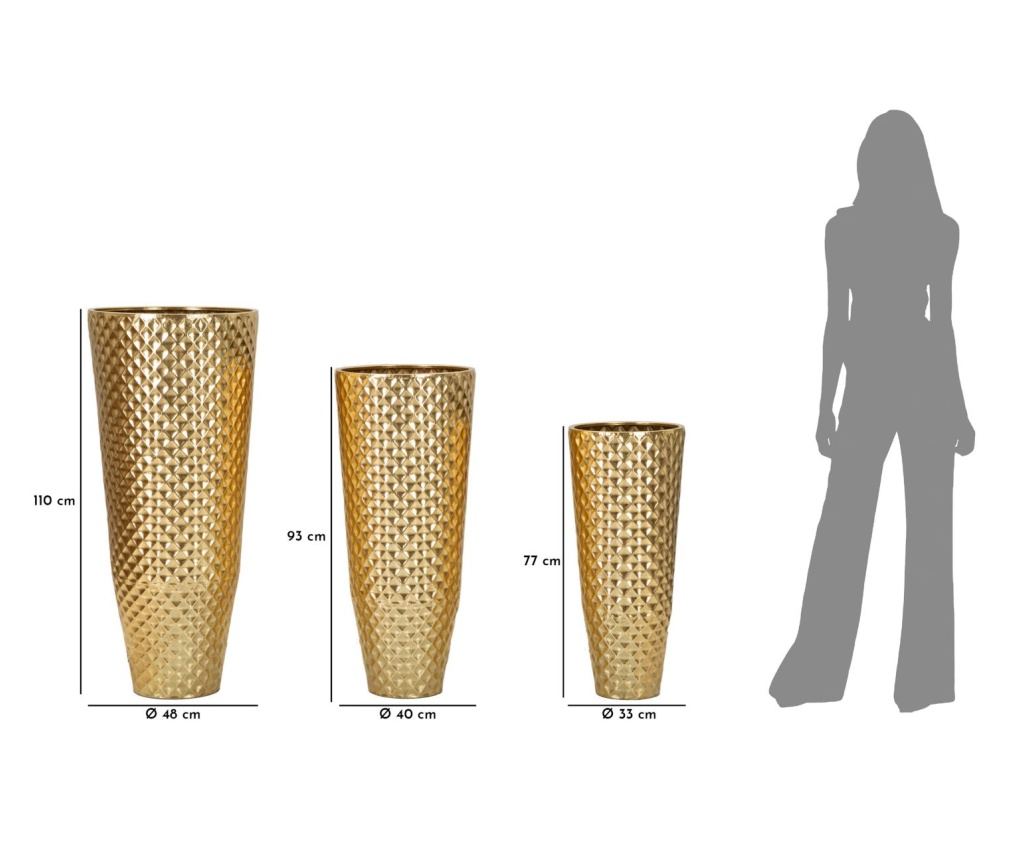 Vaza Gloty Gold 48 cm (3 kom) - 15