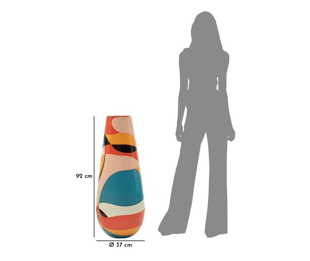 Vaza Rubic plava 37 cm - 6