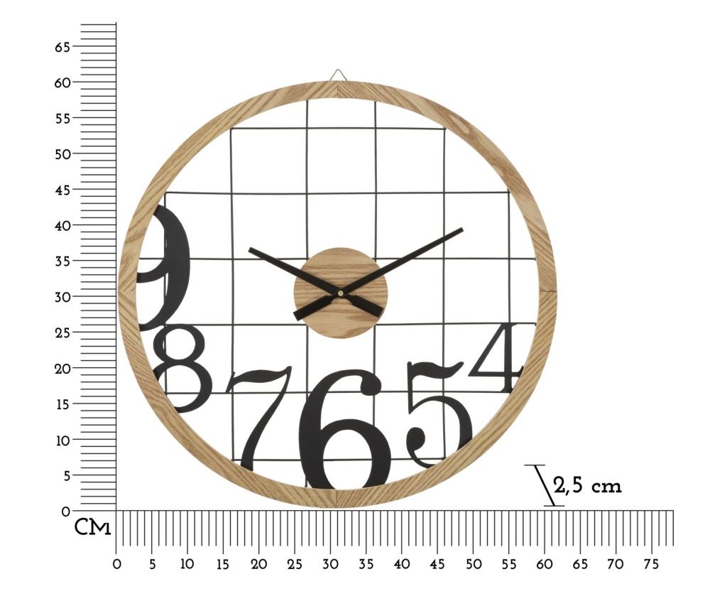 Brojčanik sata crni 60 cm - 11