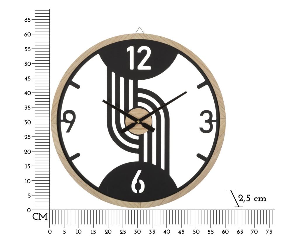 Crni sat s kopčama 60 cm - 6