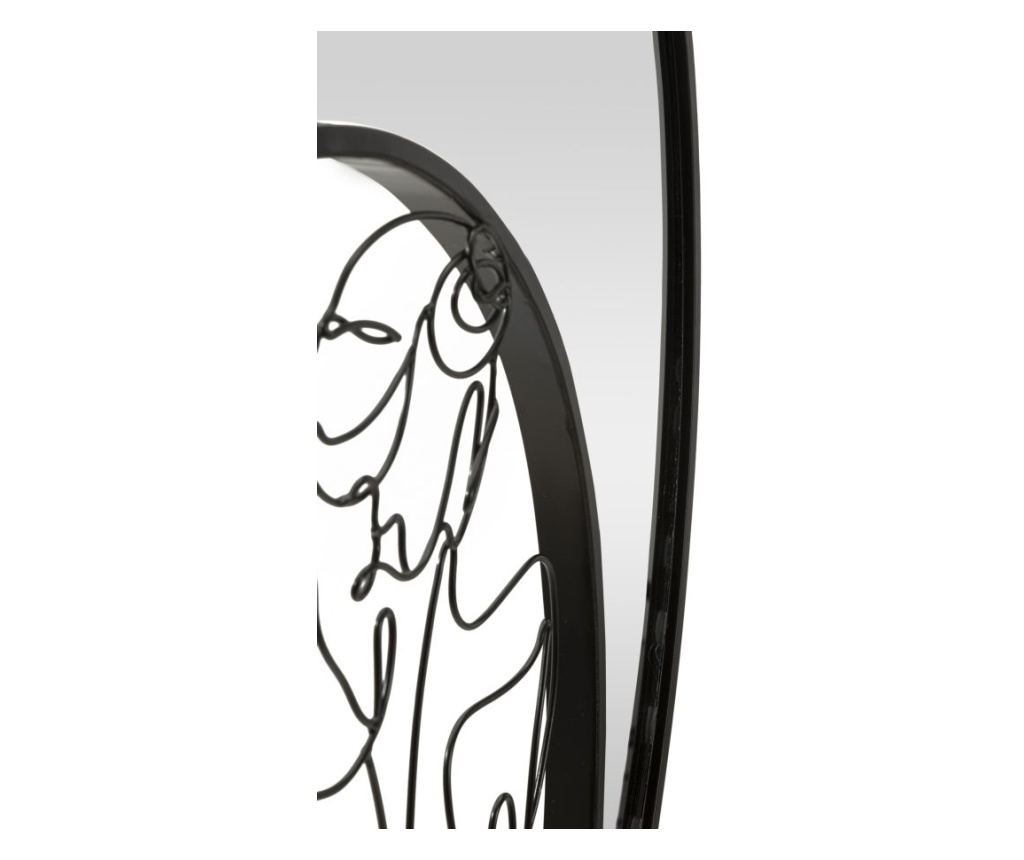 Zidno ogledalo Nudy crno 41 cm - 3