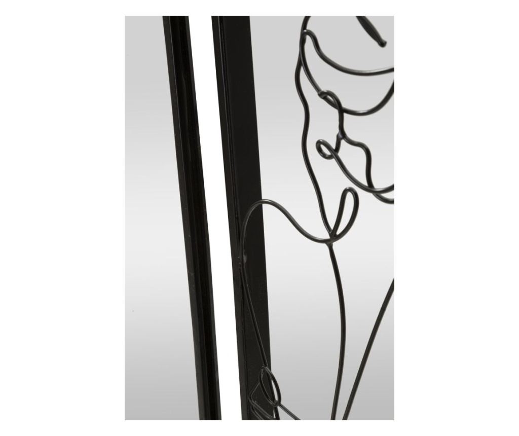 Zidno ogledalo Nudy crno 41 cm - 4