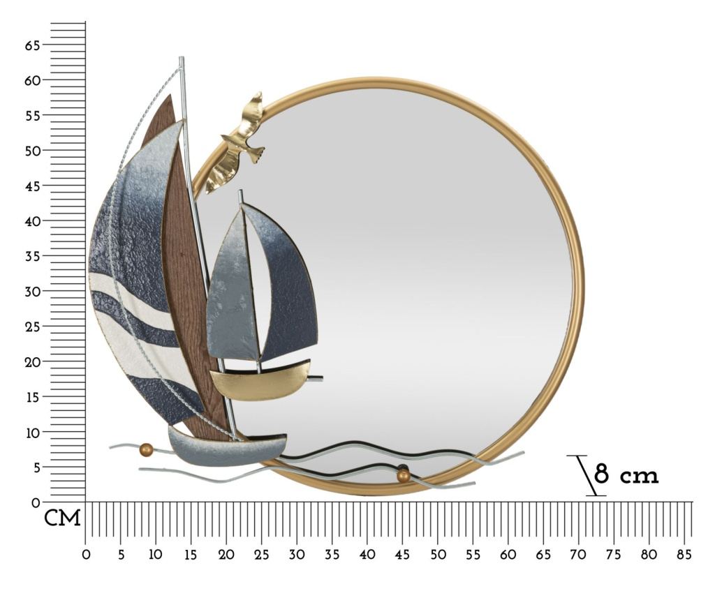 Zidno ogledalo Vele Gold 71 cm - 6