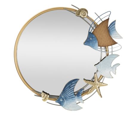 Stensko ogledalo Marine Gold 68 cm