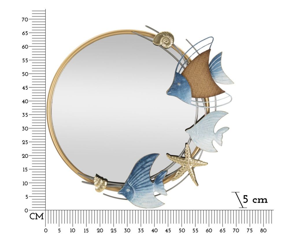 Zidno ogledalo Marine Gold 68 cm - 13