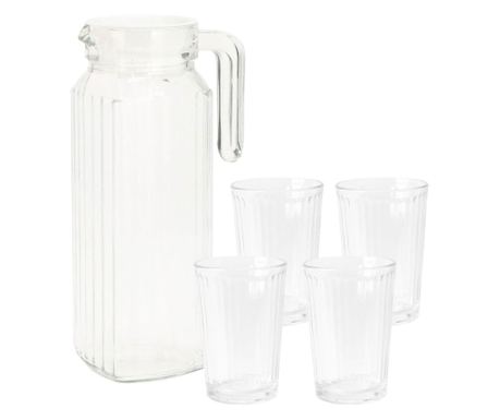 Koopman International kancsó és üveg készlet, üveg, 1,1 l, átlátszó