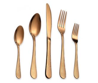 Set Tacâmuri din Inox 30 Piese Grunberg Roz / Auriu Premium