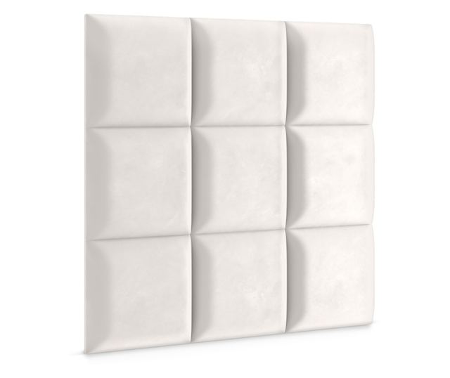 Čalouněný dekorativní a izolační panel 3D Smetanový Náměstí 40x40  40x40