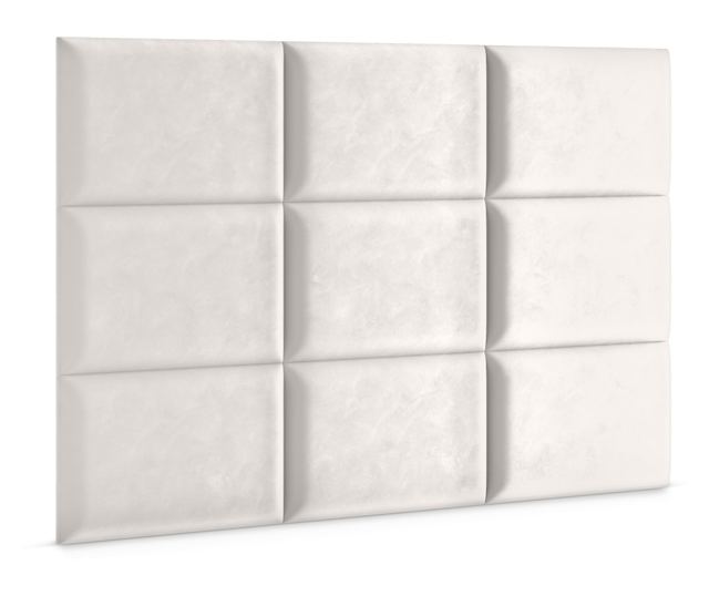 Čalouněný dekorativní a izolační panel 3D Smetanový Obdélník 60x40  60x40