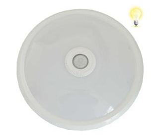 Aplica LED BR-BC15-00300, cu senzor de miscare, 15W, 820lm, lumina calda, alba+transparenta, IP20, Braytron