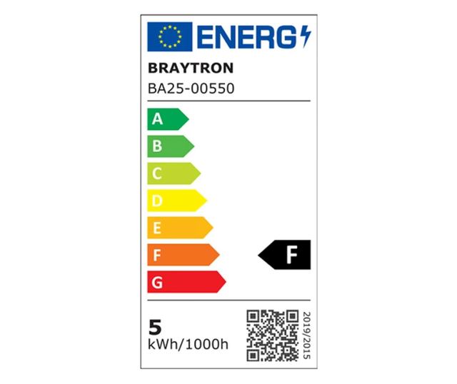 Bec led GU10 5W (50W) Braytron, 38 grade, 380 lm, lumina neutra(4000K), clasa energetica F