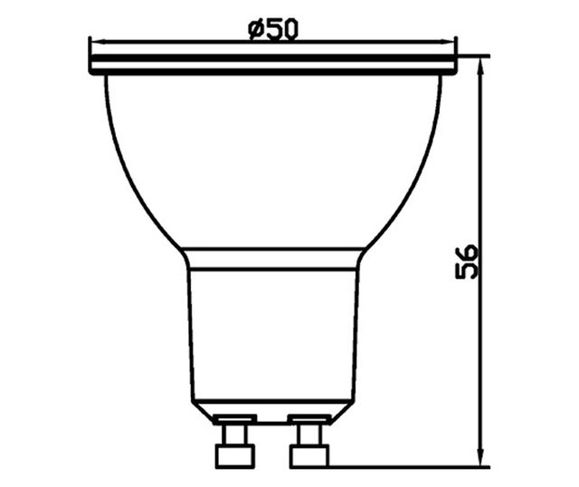 Bec led GU10 7W (75W), 580 lm, 38 grade, lumina neutra (4000K), clar, Braytron