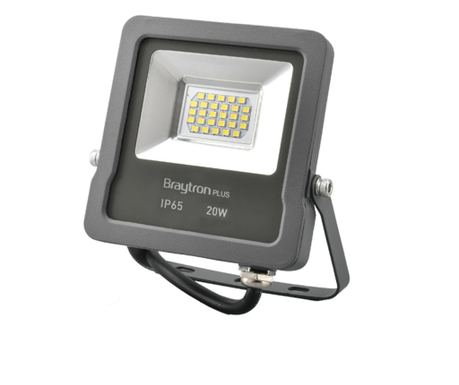 Proiector led 20W SMD, 1700lm, IP65, lumina rece 6500K, Gri, Braytron