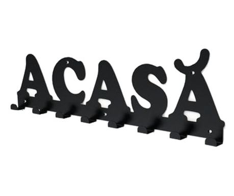 Metalna vješalica za kuću crne mat boje 58x19 cm