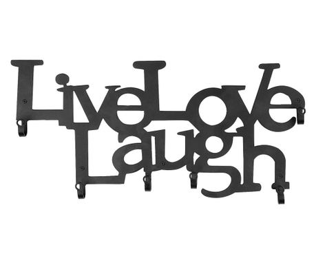 Cuier metalic Live Love Laugh