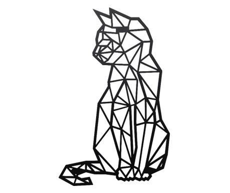 Dekoracja ścienna Kot Model 2, 47.5X25 cm, stal, czarna