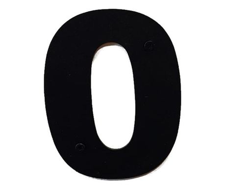 Házszám, acél, 100 mm, fekete, 0 számjegy
