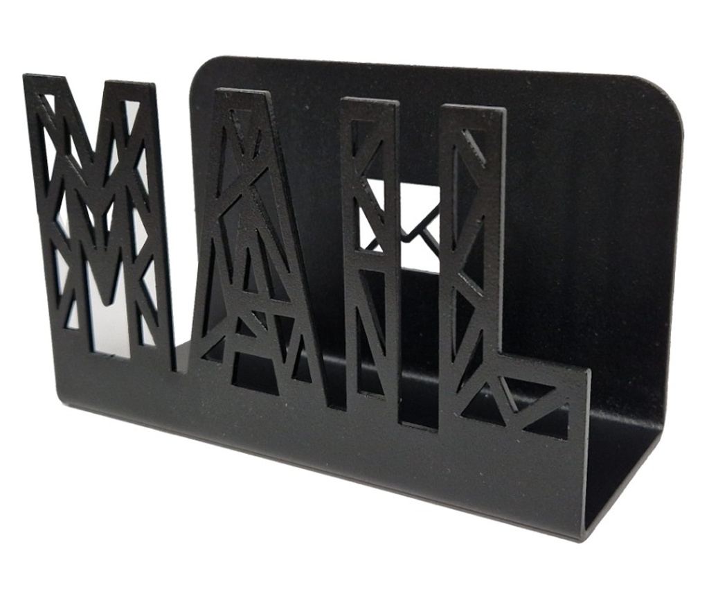 Levél tartó, 15x6cm, acél, fekete - 5