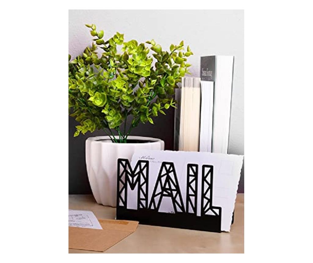 Levél tartó, 15x6cm, acél, fekete - 7