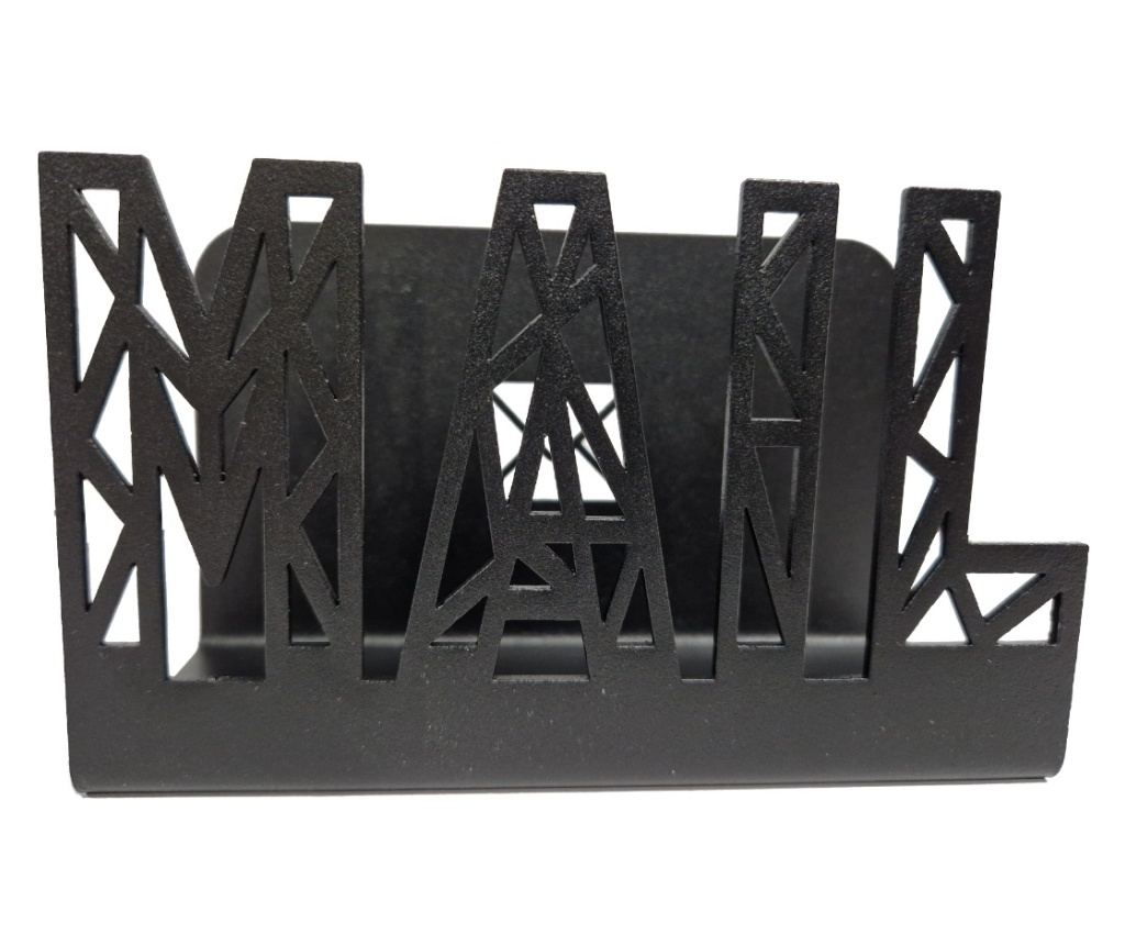 Levél tartó, 15x6cm, acél, fekete - 10