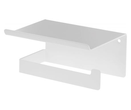 Toalettpapír tartó, 1-es modell, 142x110x2,5 mm, Fehér