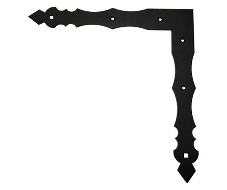 Vinclu de imbinare decorativ, plat, otel, 30x30 cm, negru