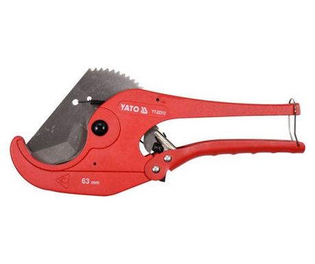 Škarje za plastične cevi, premer rezanja 0-63 mm, natančen rez, rdeče