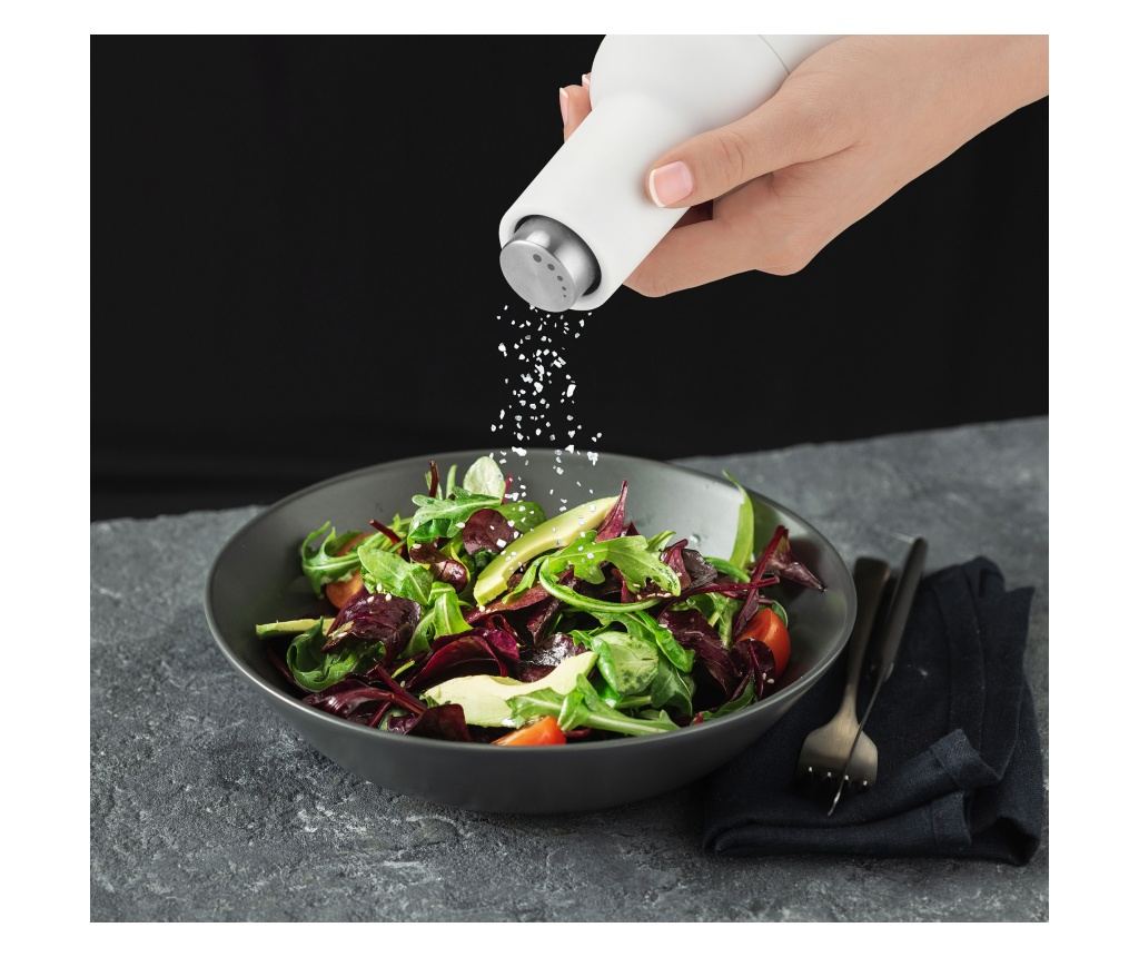Rasnita de sare Trisa Pure Elegance 6939.7000, Recipient ceramic, Design modern, Alb - 3