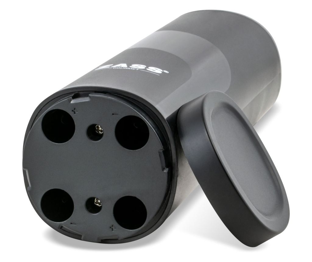 Rasnita gravitationala electrica Zass Gourmet ZEGG 01, 25W, Pentru sare sau piper, Nivel rasnire ajustabil, Alimentare cu 4 bate - 4