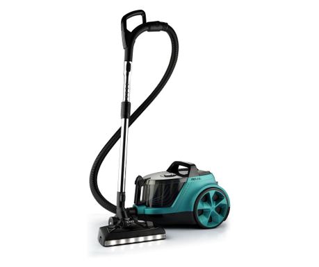 Aspirator fara sac Zass ZVC 22 Turquoise Proline, Turbo Cyclonic, 800W, Filtru lavabil WHF Plus, Hepa 13, Recipient colectare tr