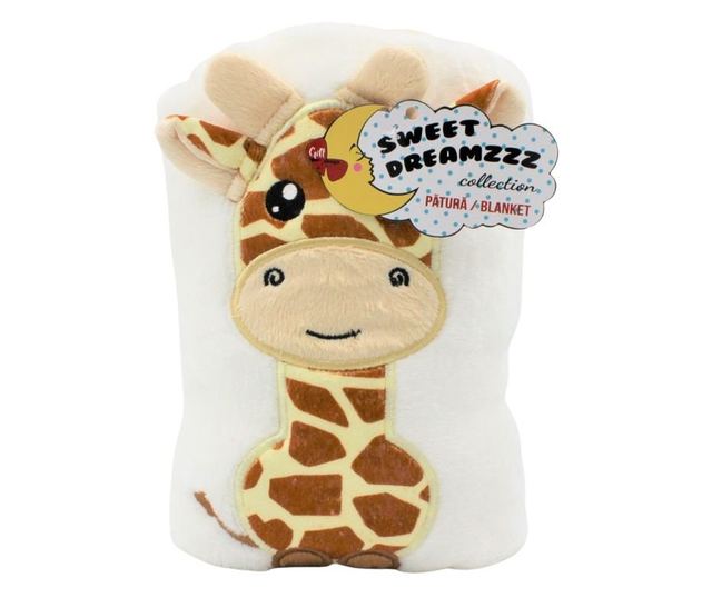 Plišani pokrivač s likom žirafe
