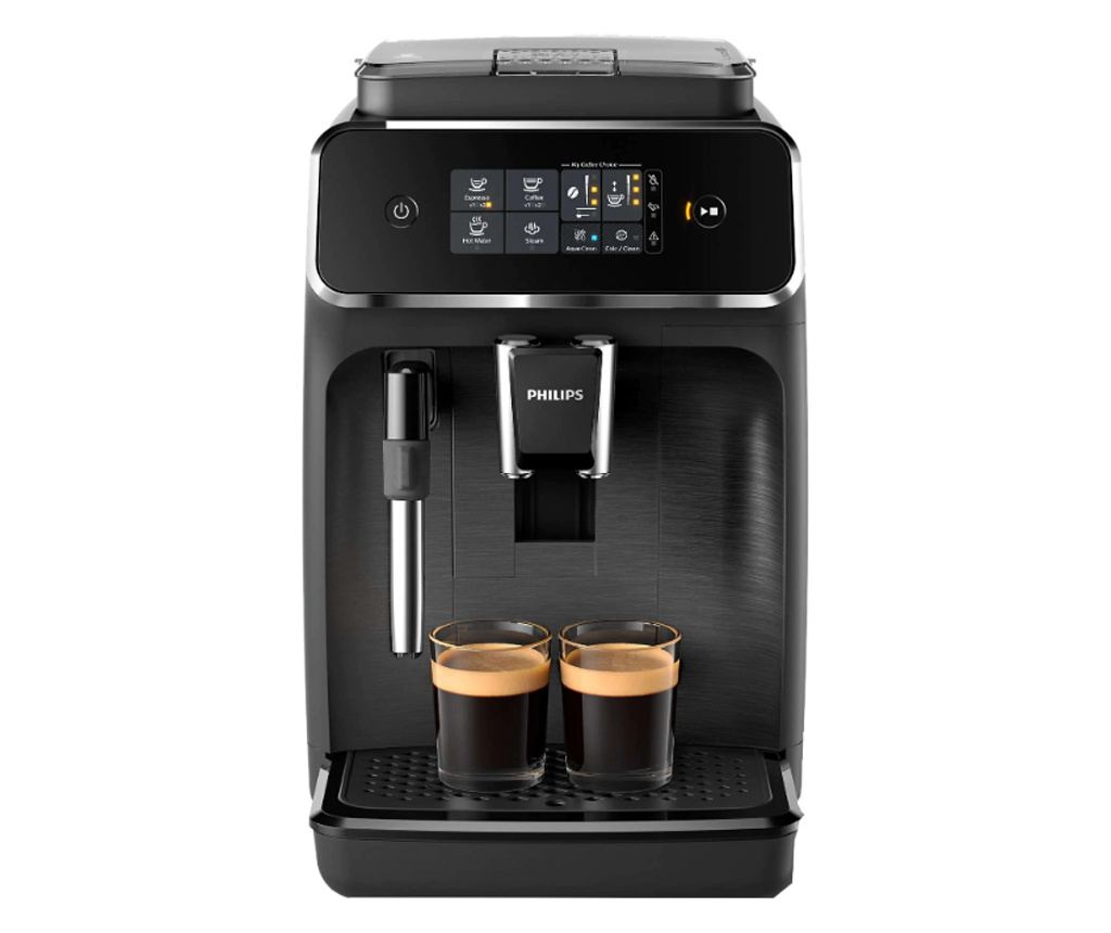 Automatyczny ekspres do kawy Philips z ekranem dotykowym, 1,8 L, 15 bar, AquaClean, system spieniania mleka, 2 napoje, czarny - 4