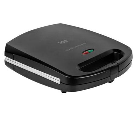 Toaster Keramični, Moč 1500 W, Pripravi 4 sendviče, Črna