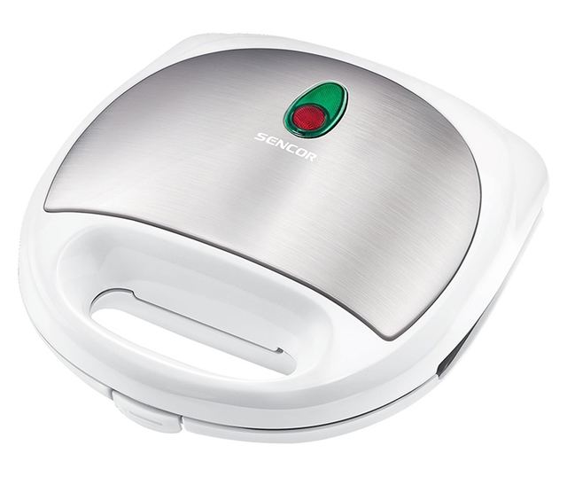 Bijeli aparat za sendviče 700W, s indikatorom svjetla, kontrola temperature