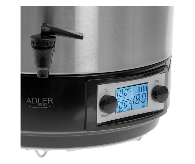 Električni lonac za pasterizaciju 28l, 2600w, kontrola temperature, Adler