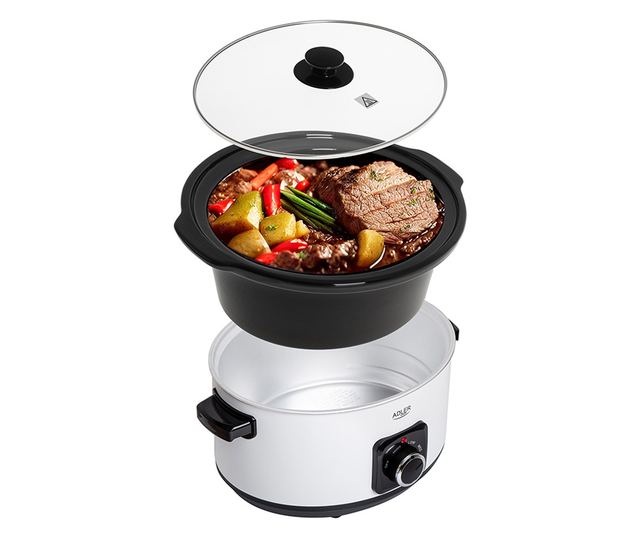 Multicooker Adler LCD 18 programa, 6l, 2400W, bijela