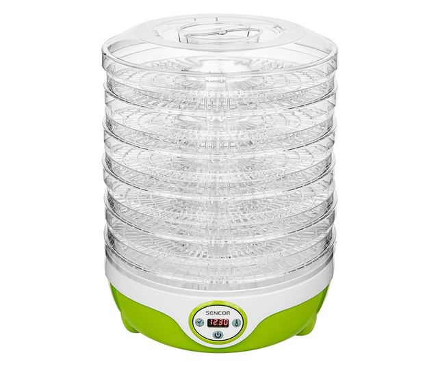 Prozirni dehidrator hrane, moderan, snaga 240W, zelena