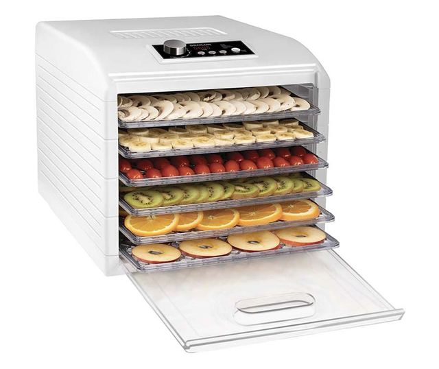 Dehidrator hrane 6 pladnjeva, 500 W, podešavanje temperature, timer