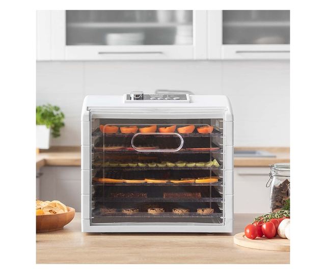 Dehidrator hrane 6 pladnjeva, 500 W, podešavanje temperature, timer
