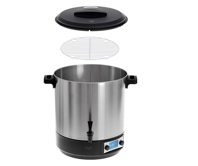 Električni lonac za pasterizaciju 28l, 2600w, kontrola temperature, Adler