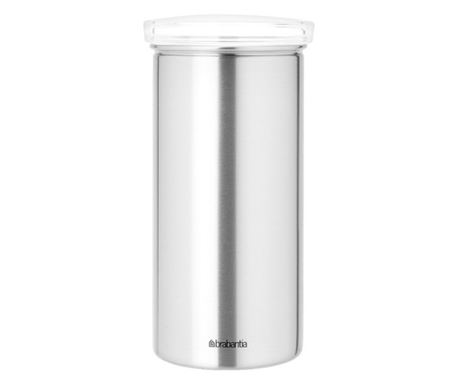 Brabantia Kávékapszula Tároló Üveg 646989, Akár 18 kapszulához, Rozsdamentes acél, Ujjlenyomatmentes