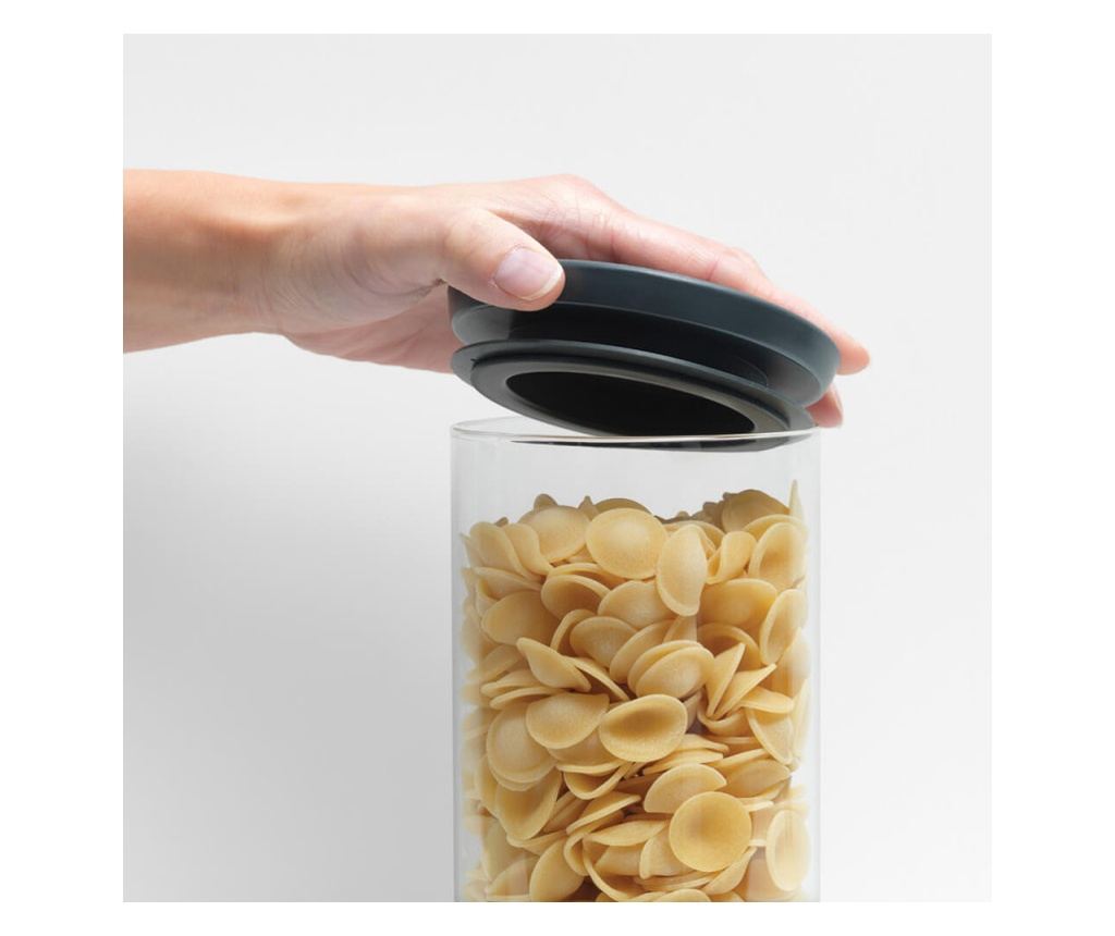 Brabantia egymásra rakható üvegedény 646873, 1,9 l, Szorosan záródó, Mosogatógépben mosható, Sötétszürke - 6