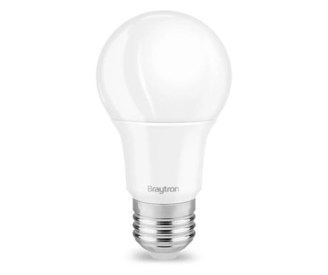 Bec LED 7W (60W) Braytron, A60, E27, 630lm, lumina neutra (4000K), clasa energetica F