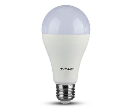 Set 3 becuri LED V-Tac, 8.5W(60W), A60, E27, 806 lm, lumina calda (3000K), clasa energetică F