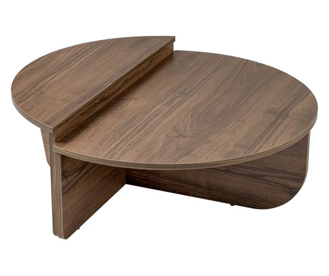 2 részes dohányzóasztal szett, Hannah Home, 100% melaminforgácslemez 18mm, 90x30x60 cm, 85x35x30 cm, Orion dió